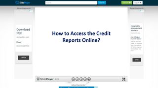 How to Access the Credit Reports Online?. Login Page The CRIB ...