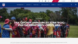 USA Cricket Announces Strategic Partnership with CricClubs - USA ...