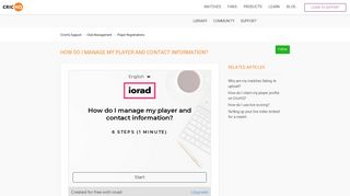 How do I manage my player and contact information? – CricHQ Support