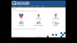 Sign In - Fair Play Athlete Management Systems