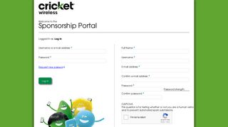Log in | Cricket Wireless Sponsorship Portal