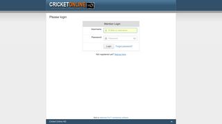 Please login - CricketOnlineHD