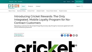 Introducing Cricket Rewards: The Only Integrated, Mobile Loyalty ...