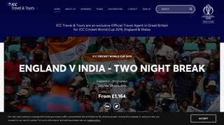 ICC Travel & Tours: Official Cricket World Cup 2019 Ticket Packages