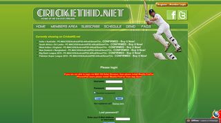 CricketHD.net :: Home of 3MB/s Cricket Streaming!
