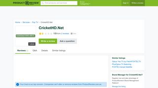 CricketHD.Net Reviews - ProductReview.com.au