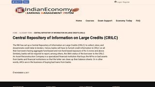Central Repository of Information on Large Credits (CRILC) — Indian ...
