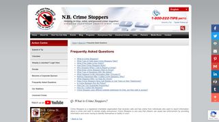 Frequently Asked Questions – N.B. Crime Stoppers
