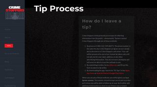 Tip Process – Crime Stoppers