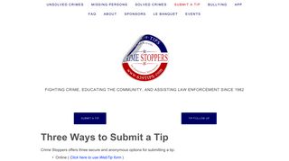 Submit a Tip — Crime Stoppers