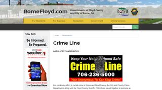 Crime Line - RomeFloyd.com