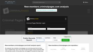 New Members Criminal Pages. Login - Criminal Pages