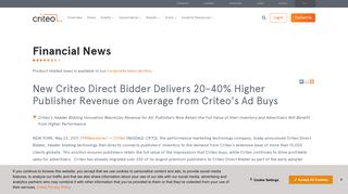 New Criteo Direct Bidder Delivers 20-40% Higher Publisher Revenue ...