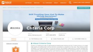 36 Customer Reviews & Customer References of Criteria Corp ...