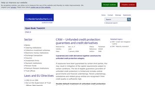 CRM – Unfunded credit protection: guarantees and credit derivatives ...