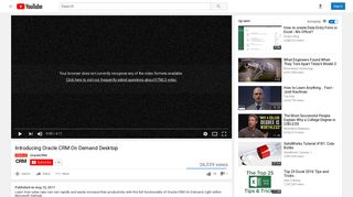 Introducing Oracle CRM On Demand Desktop - YouTube