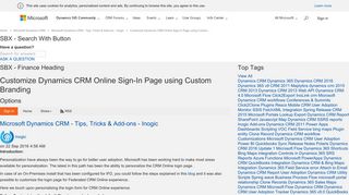 Customize Dynamics CRM Online Sign-In Page using Custom Branding