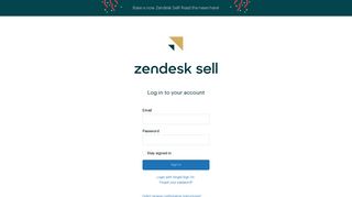 Log in to Zendesk Sell