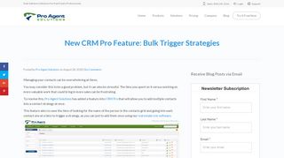 New CRM Pro Feature: Bulk Trigger Strategies - Pro Agent Solutions