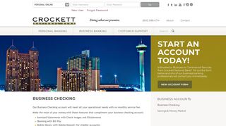 Business Checking | Crockett National Bank