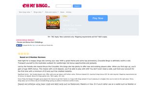 Crocodile Bingo | Play Now | 200% First Bonus - OhMyBingo