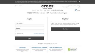 My Account - Login - Crocs.eu