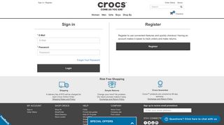 Account Login - Crocs™ South Africa