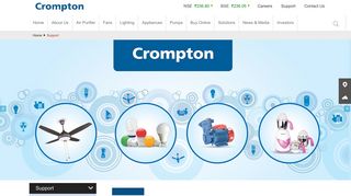 Customer Support for fans, lighting, appliances and pumps - Crompton