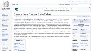 Crompton House Church of England School - Wikipedia