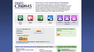 Welcome to the DMID-CROMS WebLibrary