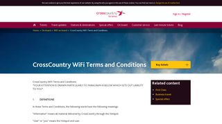 Crosscountry On-board Wi-Fi Terms and Conditions | CrossCountry