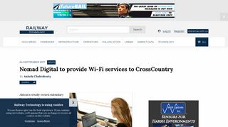 Nomad Digital to provide Wi-Fi services to CrossCountry