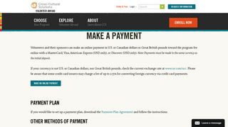 Make a Payment | Cross-Cultural Solutions