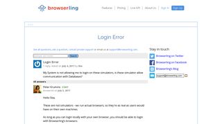 Login Error - Cross-Browser Testing