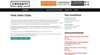 Free Intro Class - CrossFit New York City | Workouts That Work ...