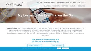 My Learning: For Learning on the Go | CrossKnowledge