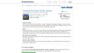 Crossland Economy Studios - Chicago - Waukegan - Hotel WiFi Test