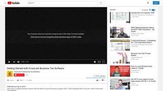 Getting Started with CrossLink Business Tax Software - YouTube