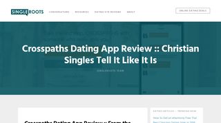 Crosspaths Dating App Review :: Christian Singles Tell It Like It Is ...