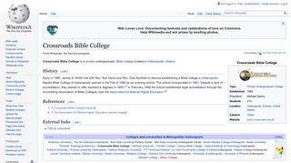 Crossroads Bible College - Wikipedia