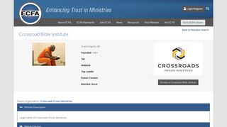 Crossroad Bible Institute (Accredited Organization Profile) - ECFA.org