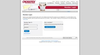 Crosstex: Member Login - Crosstex Learning