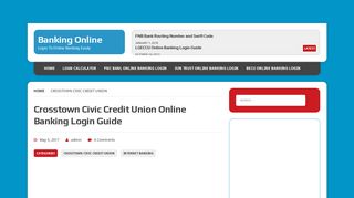 Crosstown Civic Credit Union Online Banking Login Guide