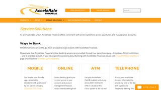 AcceleRate Financial - Manage Your Account - Online Banking