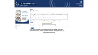 Crosstown Civic Credit Union - Login