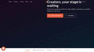Crowdcast – Connect with your audience over live video