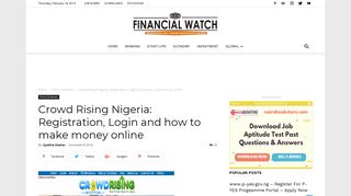 Crowd Rising Nigeria: Registration, Login and how to make money ...