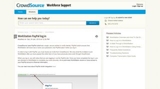 WorkStation PayPal log in : Workforce Support