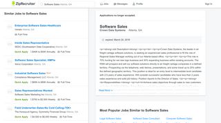 Software Sales Job in Atlanta, GA at Crown Data Systems - ZipRecruiter