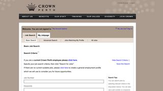 Crown Jobs - Sign in to your account
